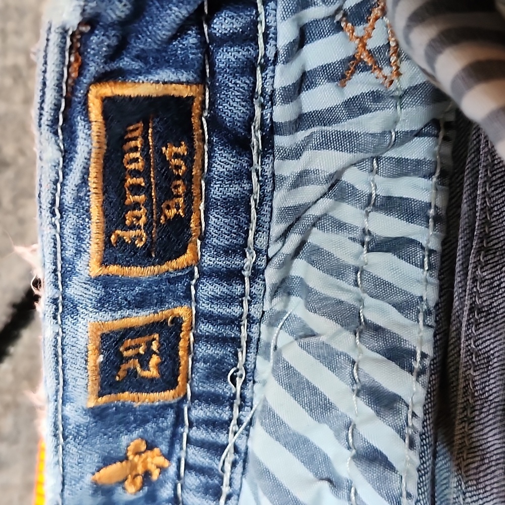 ROCK REVIVAL JARROW EMBROIDERED FLEUR-DE-LIS  FAUX-FLAP BOOT-LEG DENIM JEAN - Picture 10 of 15